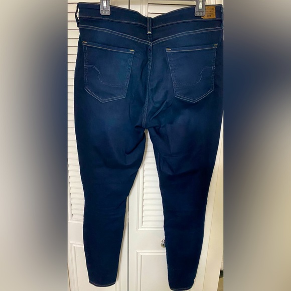 Old Navy-Women’s SIZE 14/LONG Midrise Skinny Dark Wash Jeans - Picture 2 of 6